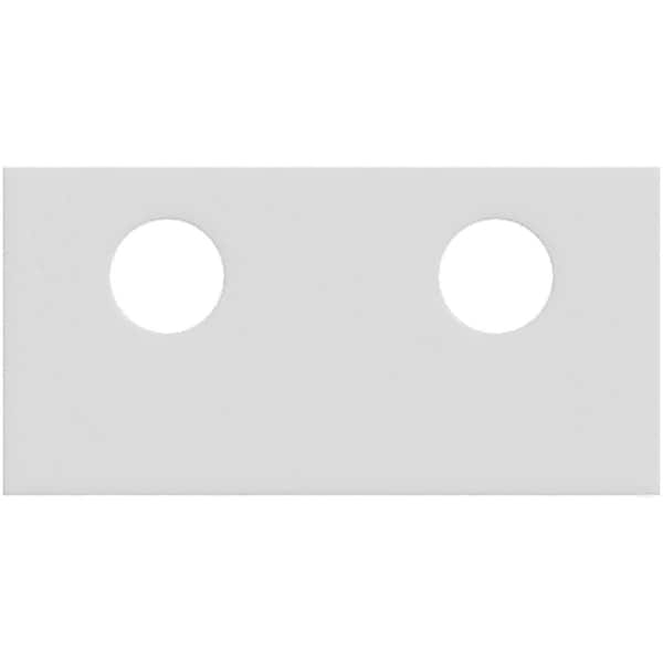 Ekena Millwork Premium Barn Door Flat Track Connecting Plate, Rocket White GB6001CRW - main